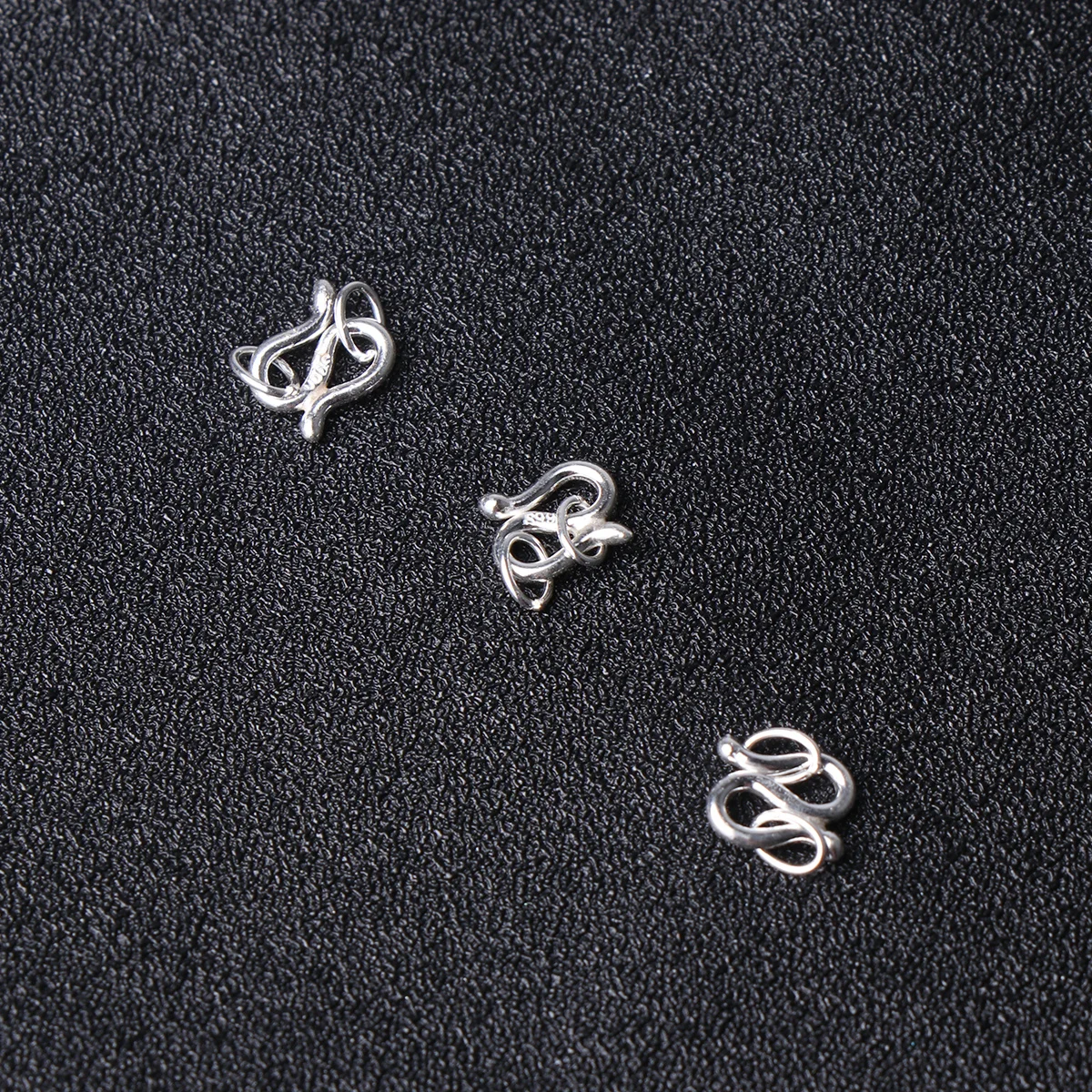 3 قطعة S المشبك لقلادة الفضة الاسترليني صنع المجوهرات مشبك سهل الاستخدام موصل لجزء إكسسوارات المجوهرات سوار ذاتي الصنع #4