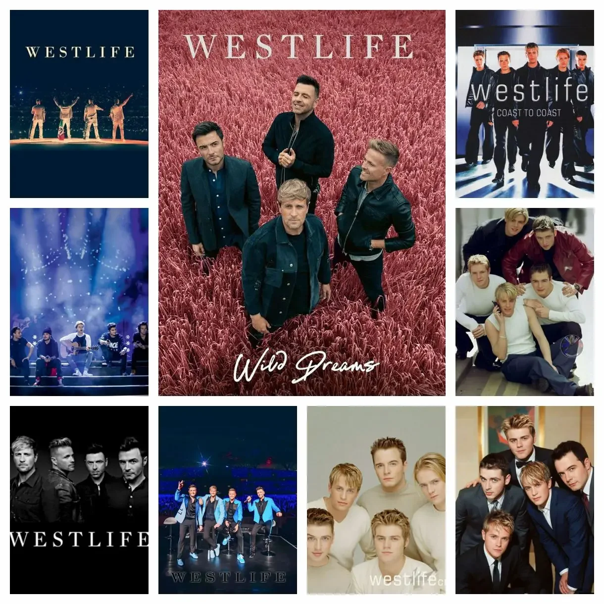 Pop Band W-Westlife 5D DIY Full Square Round Diamond Painting Home Living Room Bedroom Aesthetic Bar Decoration Gift