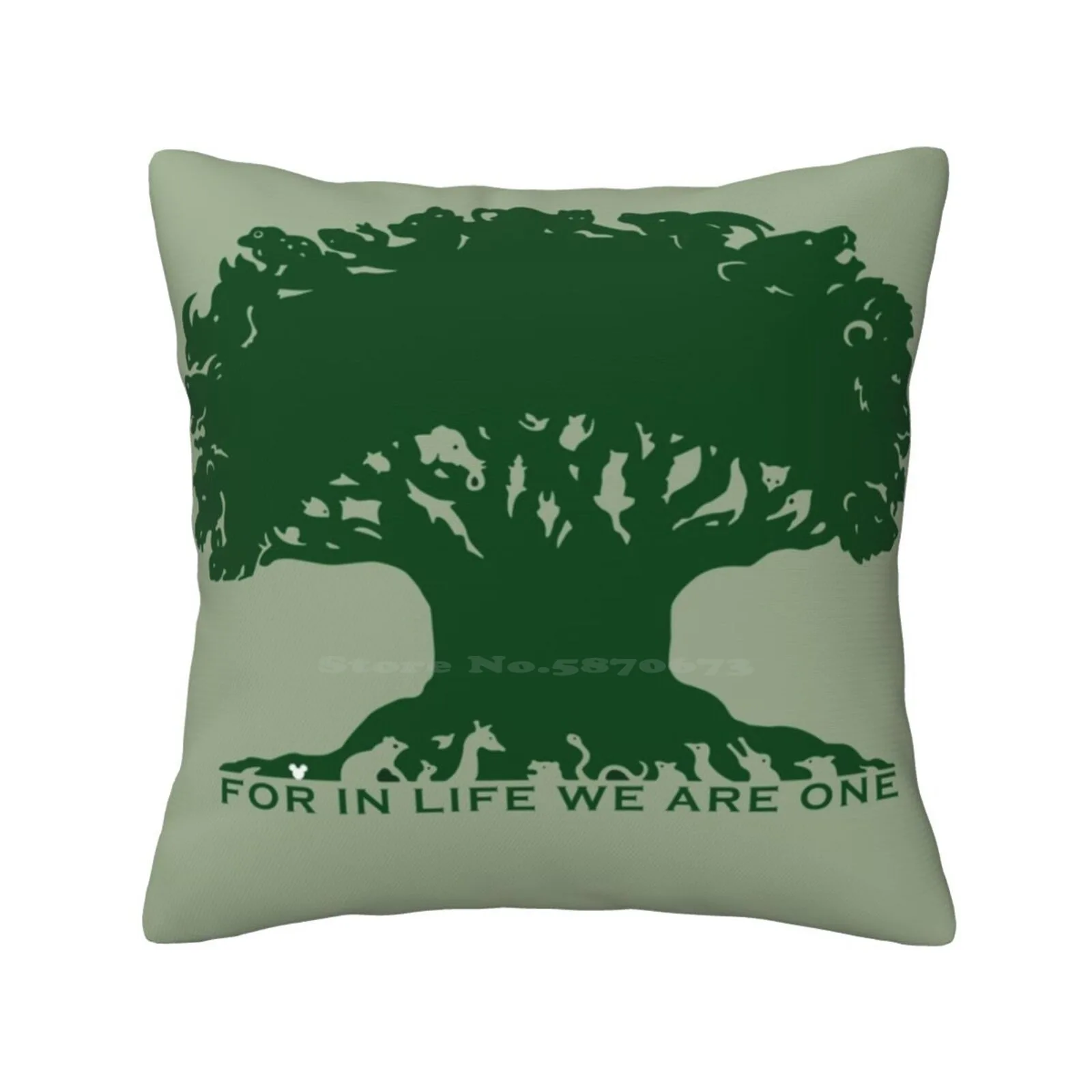 Tree Of Life , Animal Kingdom Tee And Accessories Funny Cute Decor Square Pillowcase Animal Kingdom Walt World Vacation Design