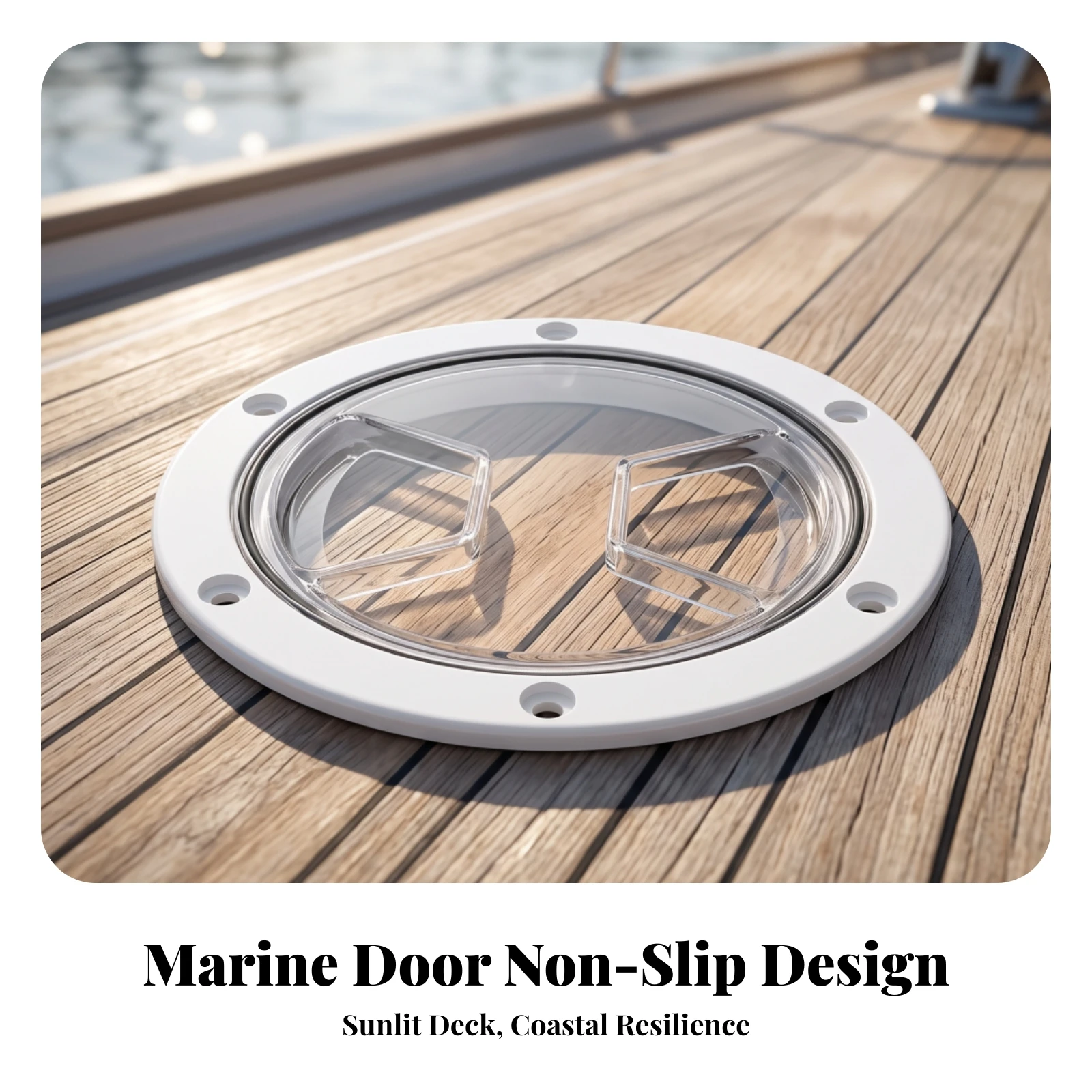 Marine Deck Hatch Cover Flush-Mount Round Hatch Cover with Rubber Sealing Seal Screw-in Deck Plate Easy-Turn Hardware Sturdy