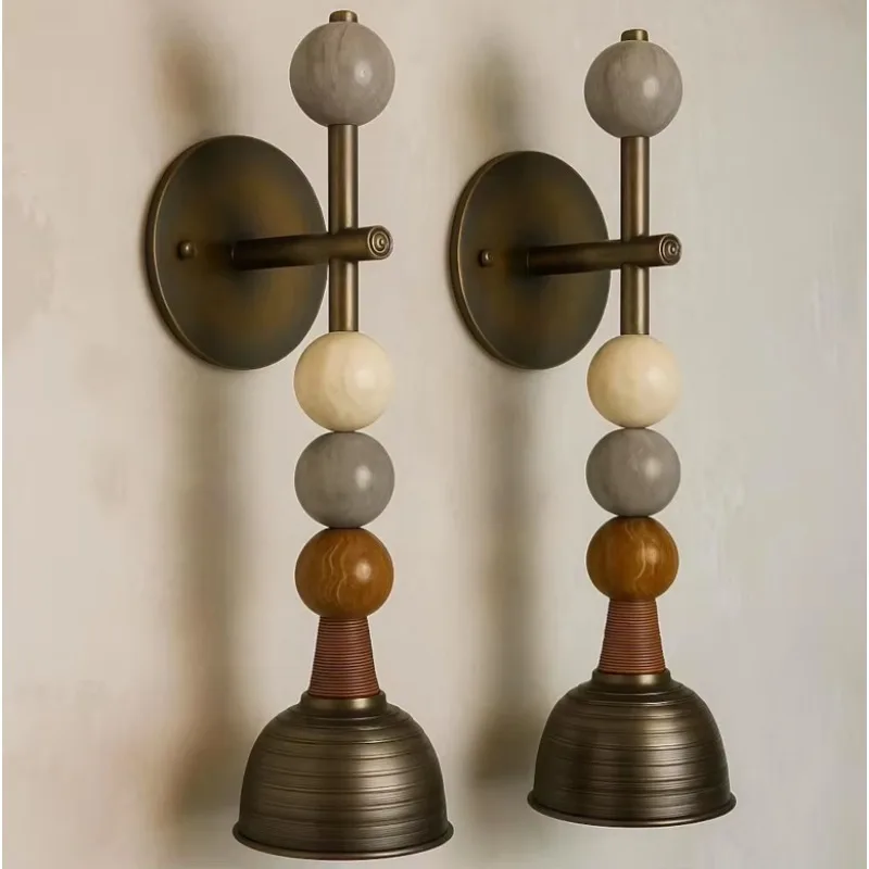 *(2-piece set)Handmade Brass  Wall Sconce  Modern Light, Amulet/Totem Sconce Light for Hotel Showroom Interior Decoration Wall S