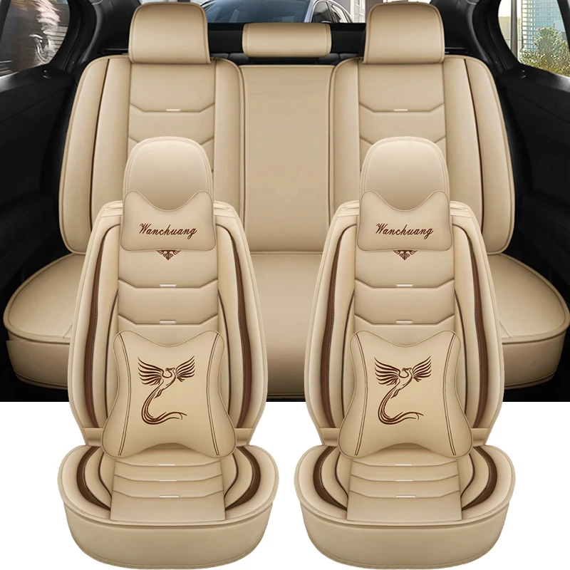 Universal Leather Car Seat Cover For Hyundai Tucson Chevrolet Cruze BMW X3 F25 Dodge Journey Accsesories Interior Covers