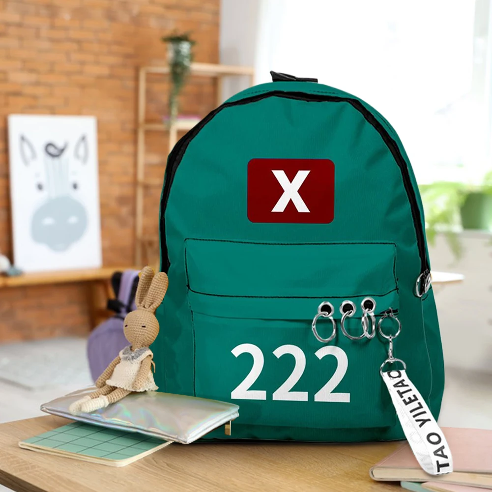 Korea Game Season2 Cosplay Backpack Bags Unisex Solid Printing Shoulder Bags Student Large Capacity School Handbags