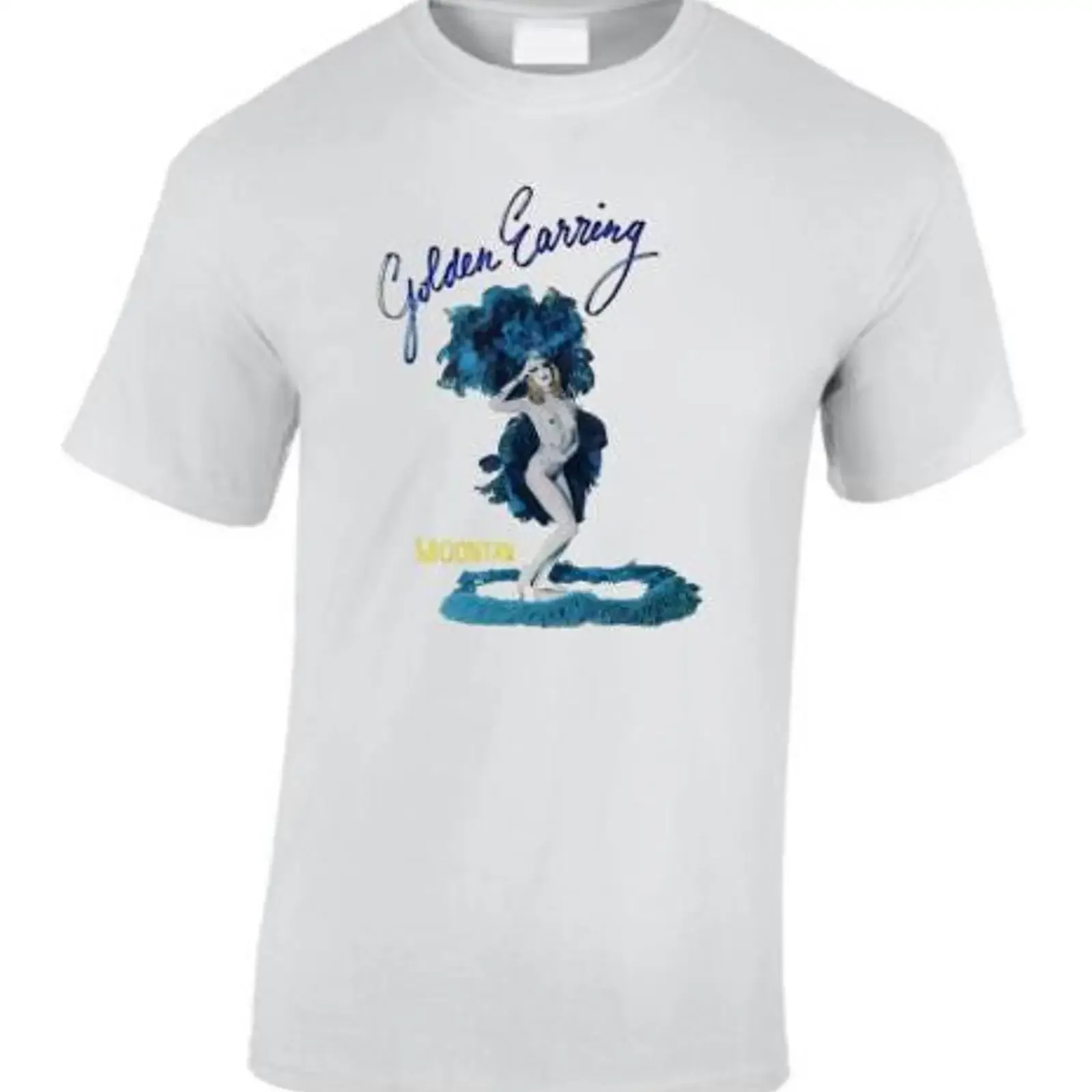 Golden Earring T Shirt Retro White  vintage Washed homme Unisex Top For Everyday Wear Versatile Stylish Stretched fashion