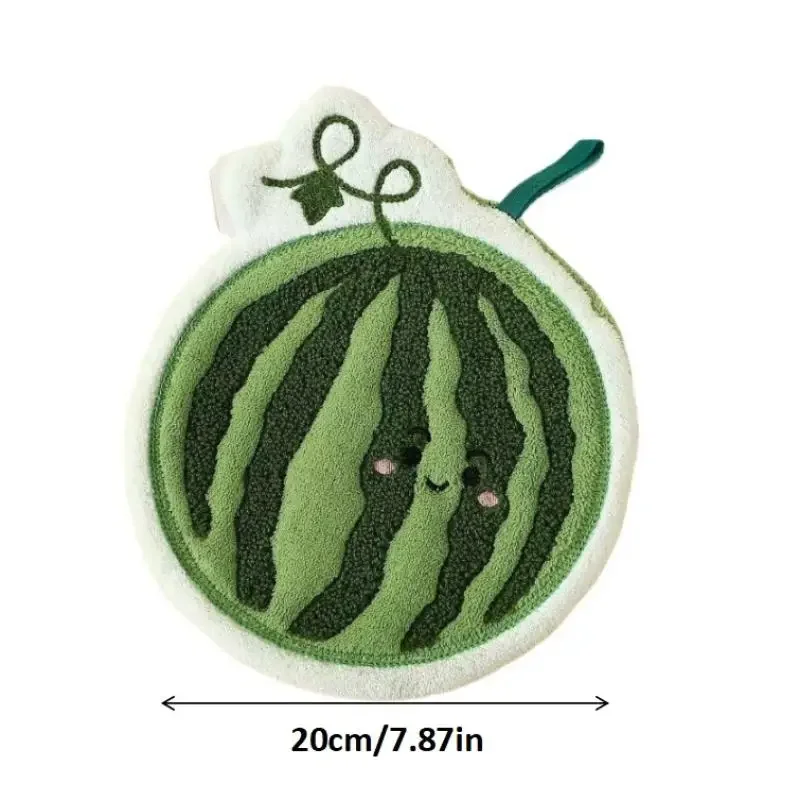 Frucht-Handtuch, Küchen-Absorptions-Reinigungstuch, Hängendes Schnelltrocknendes Korallenfleece-Tuch, Badezimmer-Blumen-Handtuch, Haushaltszubehör – Detail 9