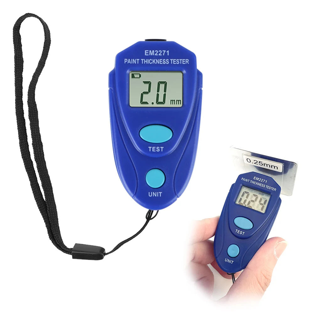 Manual Digital Paint Thickness Gauge Auto Coating Digital Display Car Accessories Mini Car Paint Thickness Meter EM2271