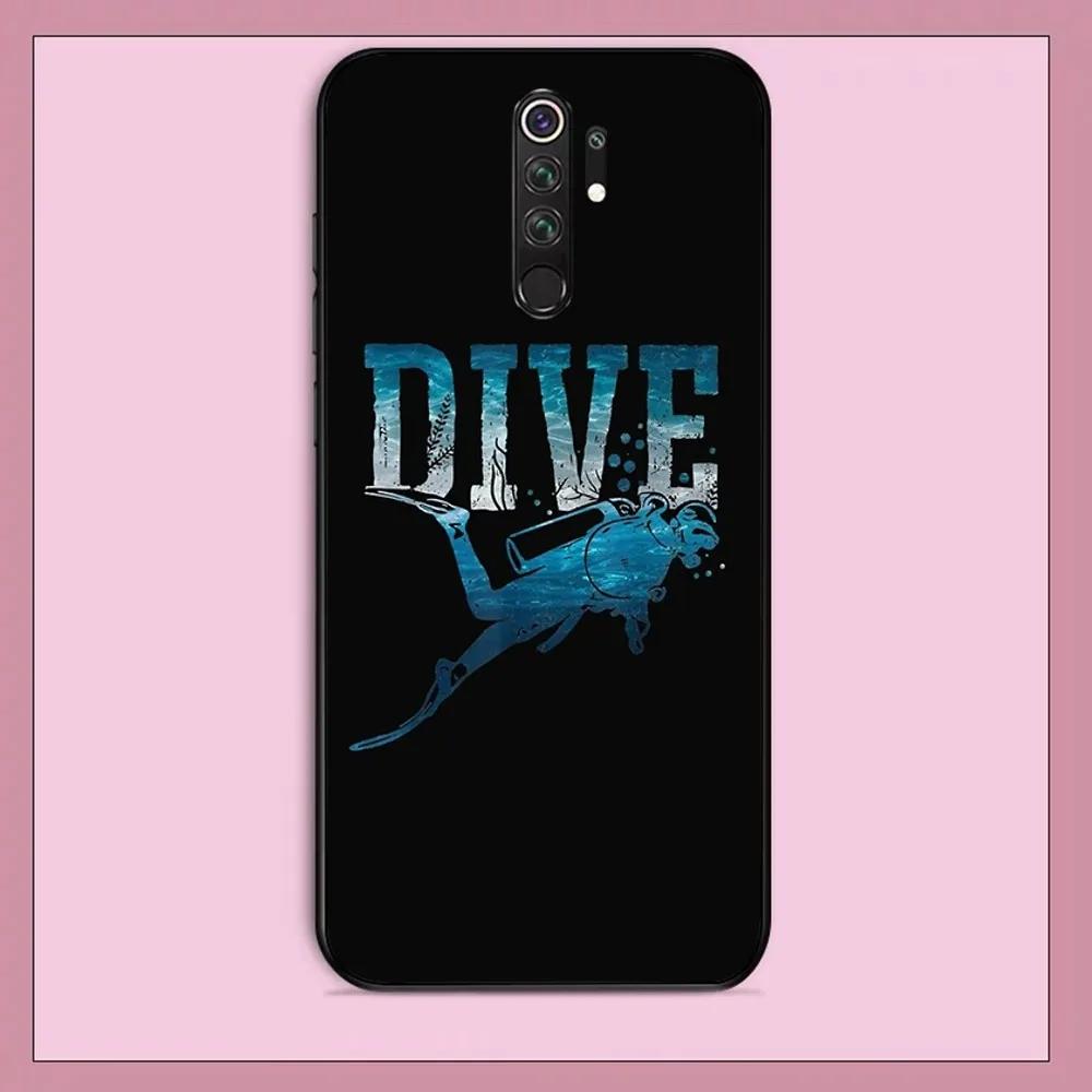 Scuba Diver Diving Phone Case For Redmi Note 4 X 5 A 6 7 8 T 9 9S 10 11 11S 11Epro Poco M3 Pro