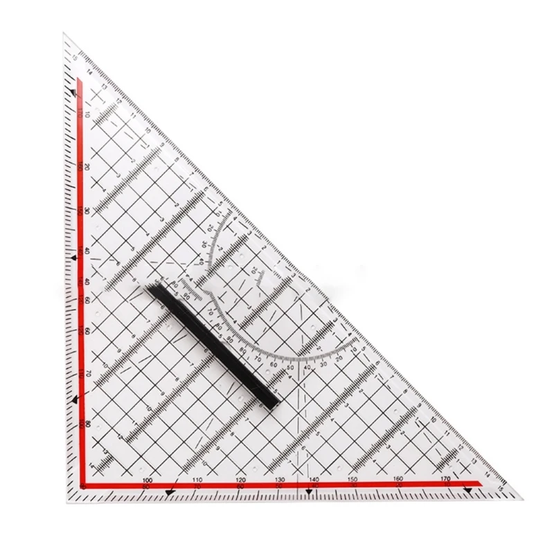 Juego triángulos transportadores plástico, cuadrado con herramienta dibujo matemáticas 30cm para y