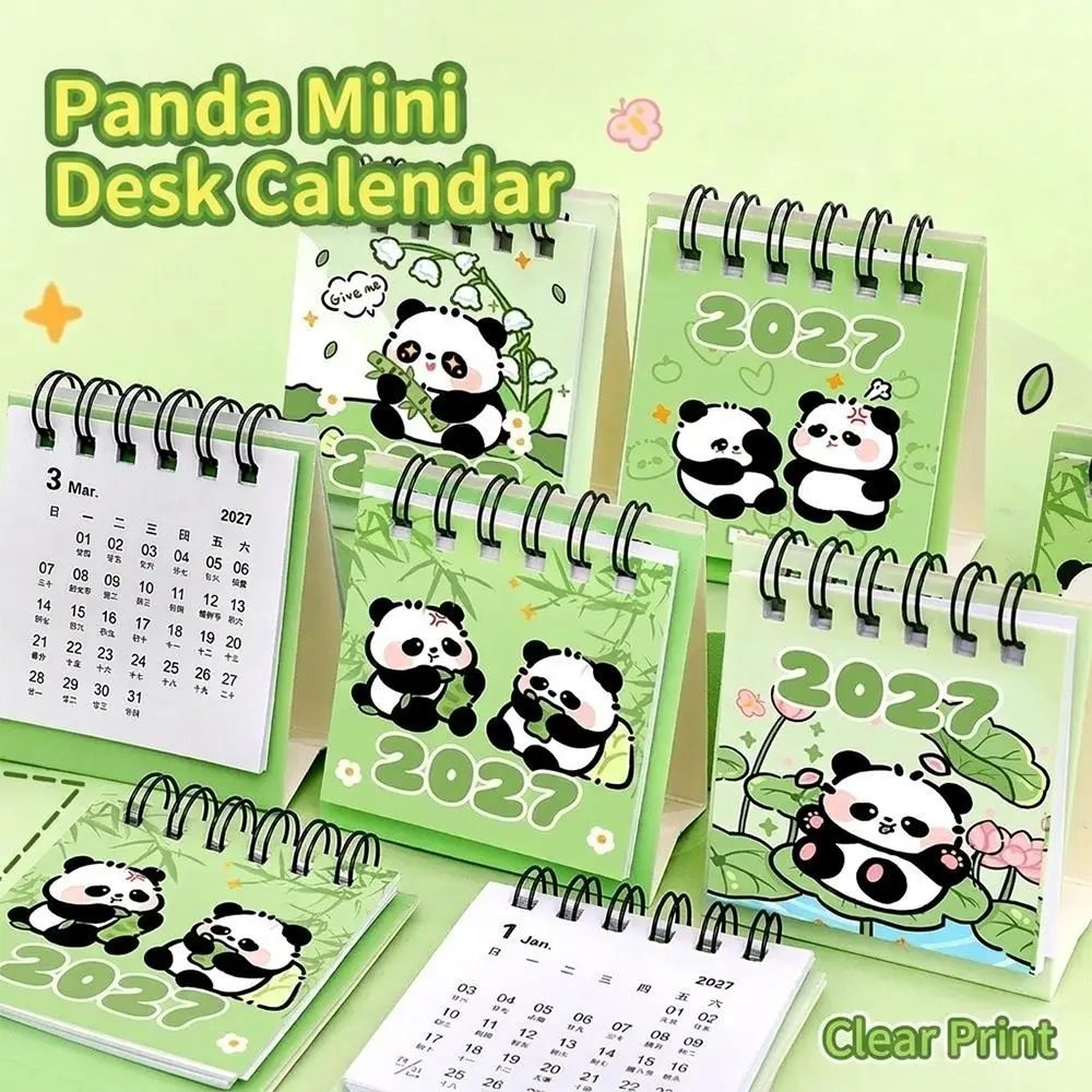 Paper 2027 Desk Calendar Date Checking Decorative Display Portable Calendar Yearly Format Portable Mini Calendar