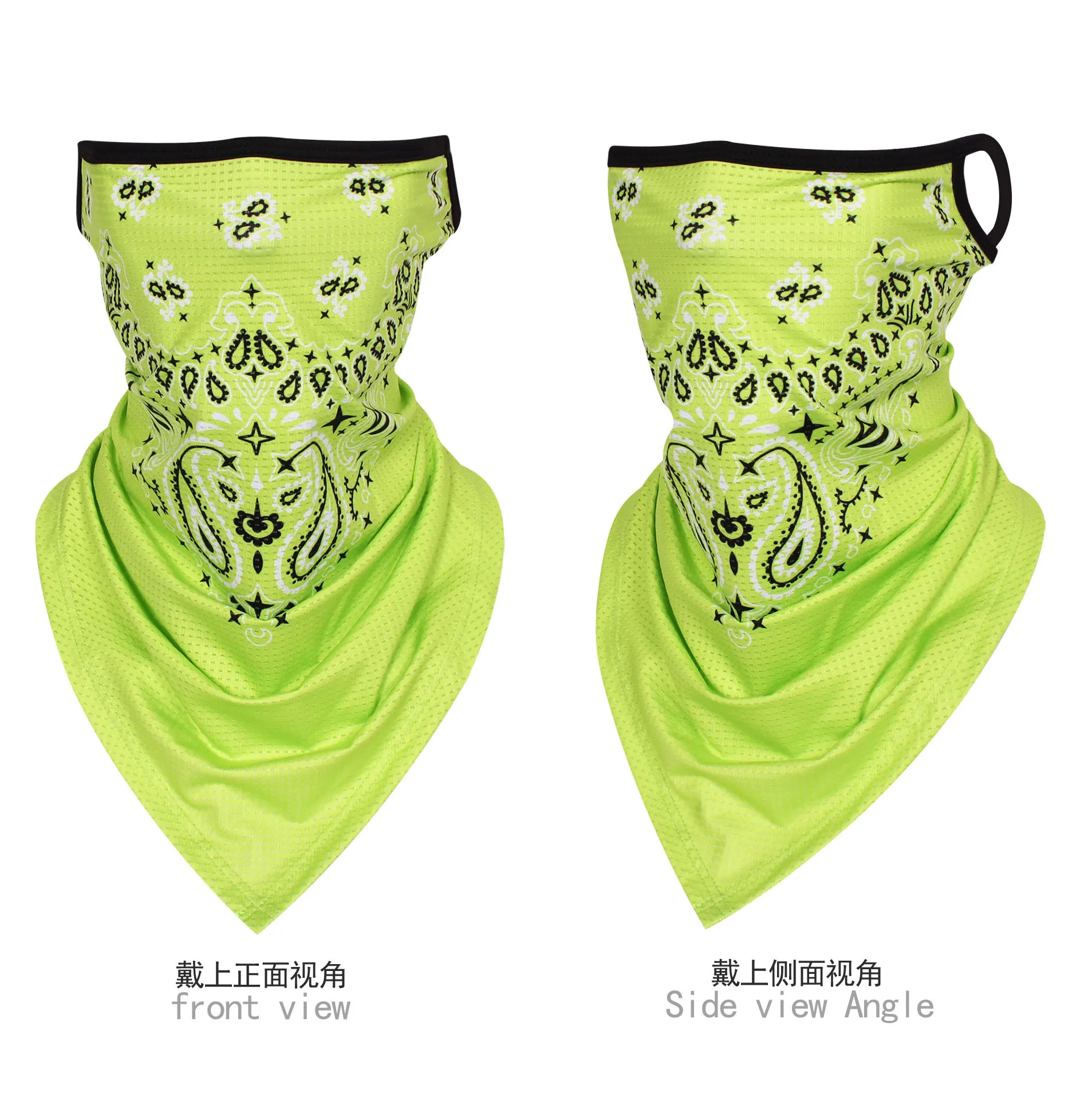 Multifunctional Motorcycle Paisley Bandana Wrap Hang-ear Face Tube Scarf Mask Windproof Sunscreen Cycling Neck Gaiter Cover