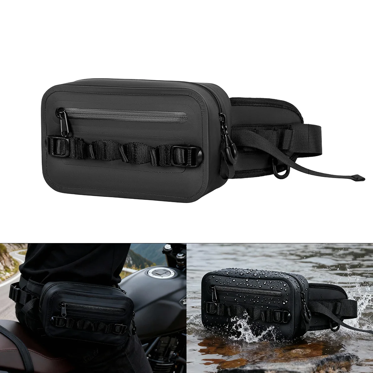 2.1L 840D TPU Waterproof Waist Bag Rainproof Fashion Outdoor Sport Running Walking River Trekking Fishing Packet