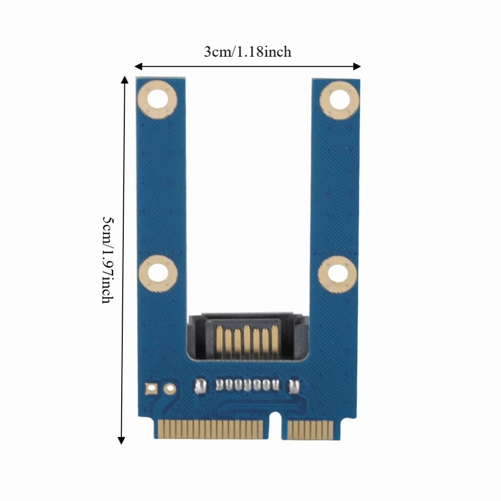 7pin SATAs MSATA To SATA SAdapter Breakable Practical SATAs Adapter Card MPCIe Expansion SATAs Adapter Data Transfer Interface