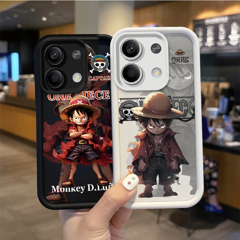 O-One Piece Cartoon Soft Case For Redmi Note 13 12 Pro Plus 5G Note 13 12 11 10 9 Pro 12C 10C 9C A2 A1 Silicone Protective Cover