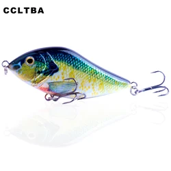 CCLTBA 100MM 45G Slow Sinking Jerkbait Fishing Lure Slider Swim Action Hard Body Jerk Bait for Pike Musky Fishing