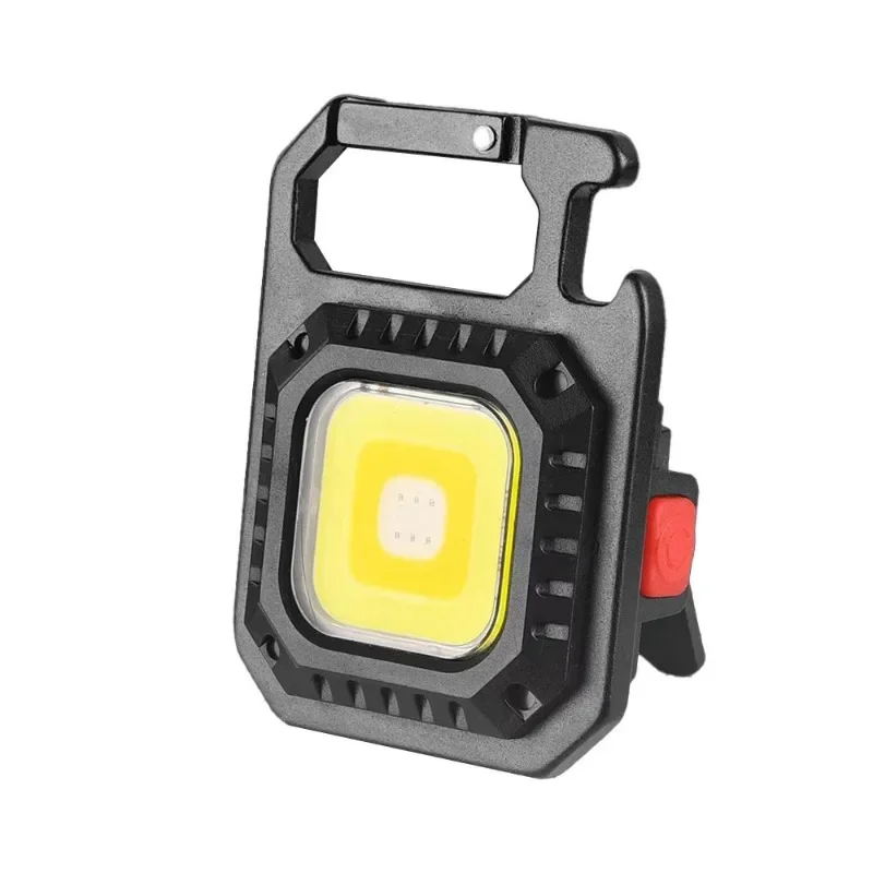 COB Mini Keychain Light Bracket Work Light with Magnetic Magnet Beer Opening and Maintenance Flashlight