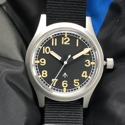 Baltany Mens Pilot Watches Luxury Watch 36mm Retro Automatic Wristwatch Sapphire Bubble Mirror 200M Waterproof NH35