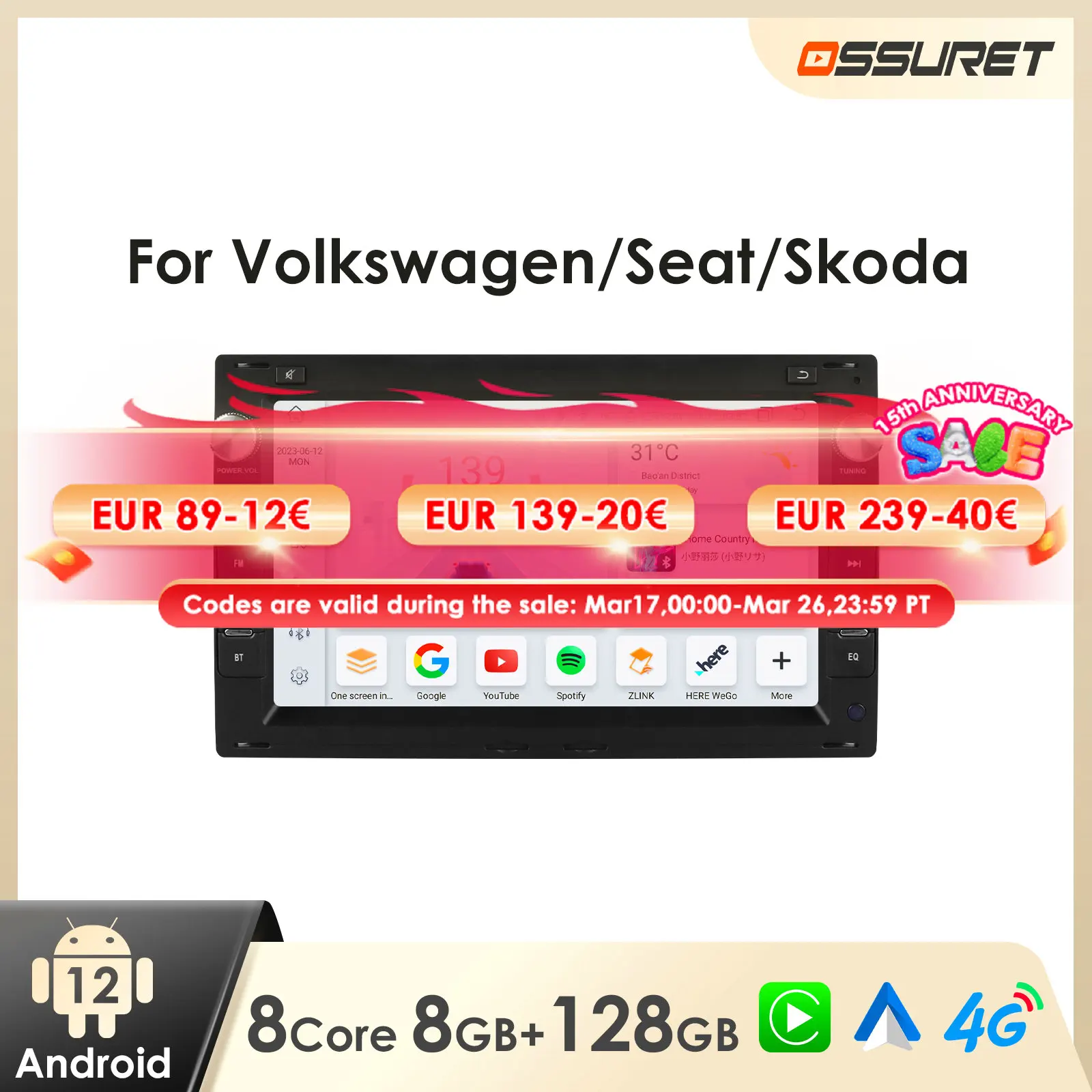 Android Car Radio for VW PASSAT B5 MK4 MK5 SHARAN Jetta Bora Polo TRANSPORT T5 CITI CHICO Multimedia Auto Carplay Car GPS Player