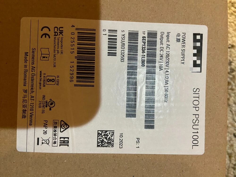 

Sitop 24VDC Power Supplies. 10 Amps. Part Number 6EP1334-1LB00