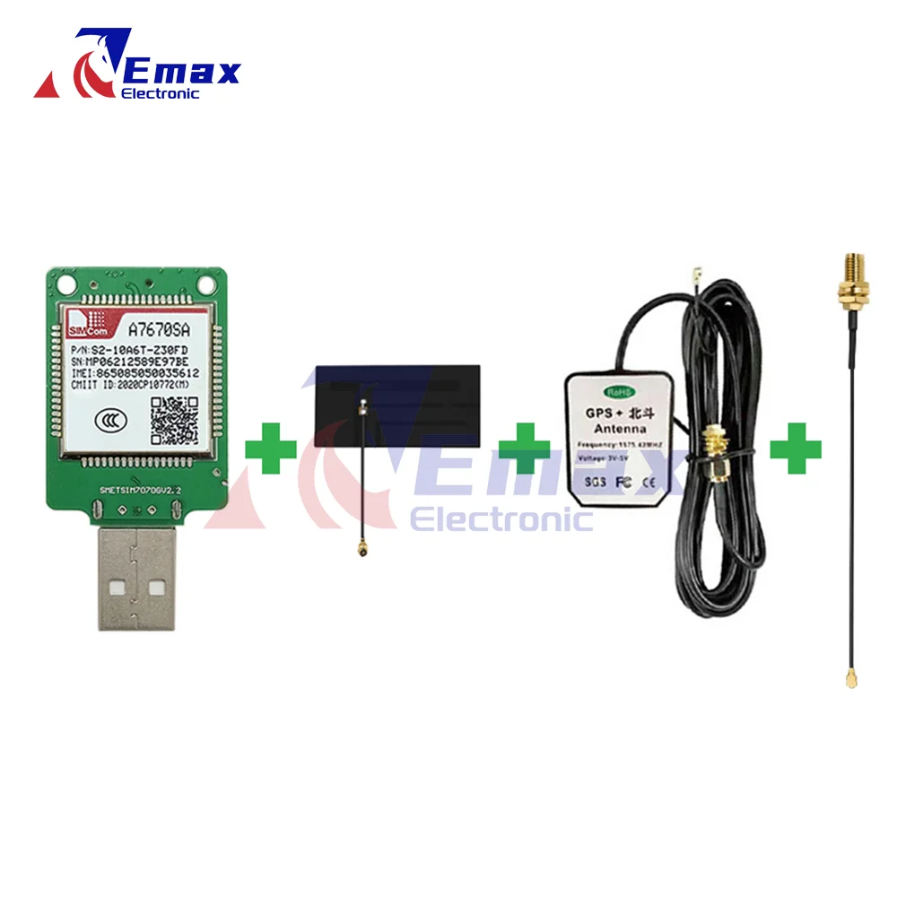 

SIMCOM A7670SA USB Dongle A7670SA-Dongle A7670SA Core Board LTE CAT1+2G Version with GPS External