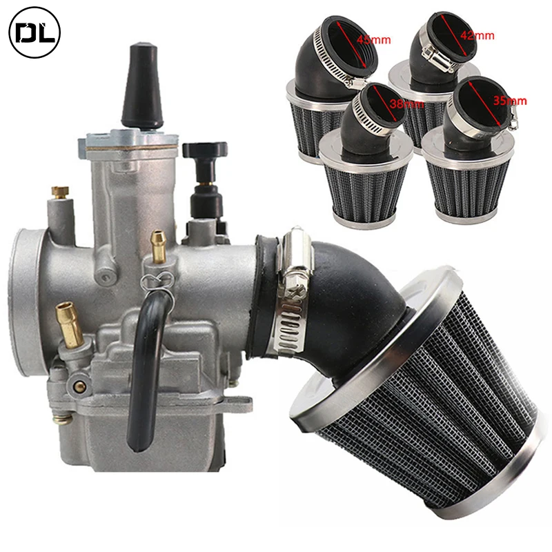 Universal Motorcycle Air Filter Cleaner for 50 110cc 125cc 140cc Motorcycle Pit Dirt Bike ATV Scooter 35/38/40/42/45/48/50mm