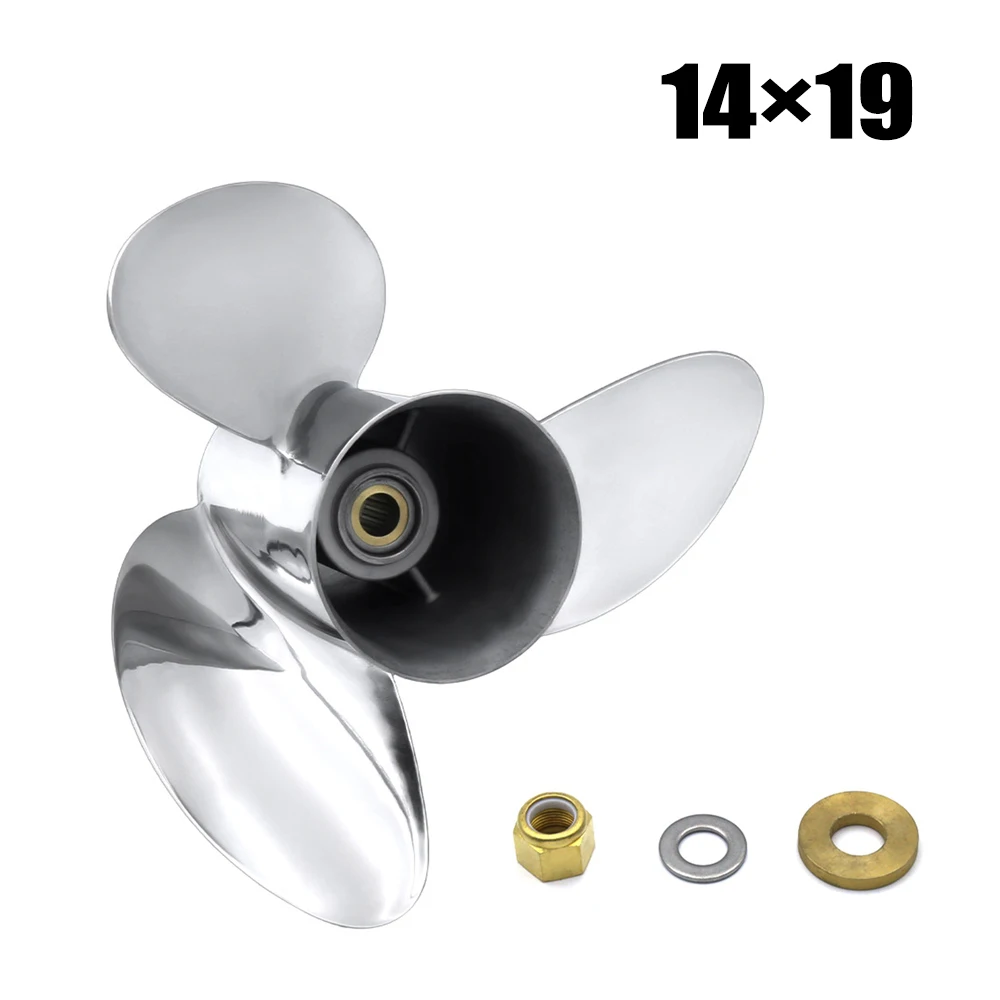 Stainless Steel Propeller 14*19 for Mercury 2 Stroke 150-300HP Boat Engine 19 Teeth