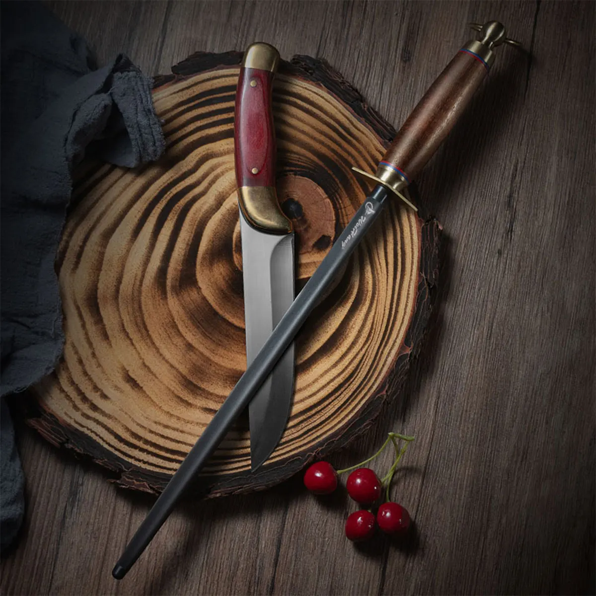 

Ultra-Fine Grain Professional Sharpening Stick, Express Knife Sharpener for Chefs & Butchers, Quick Home Honing Tool