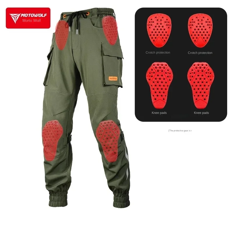 Motorcycle Pants Anti-drop Breathable Protective Gear Four Seasons Locomotive Rider Gear Motorcycle Overalls Casual Pants