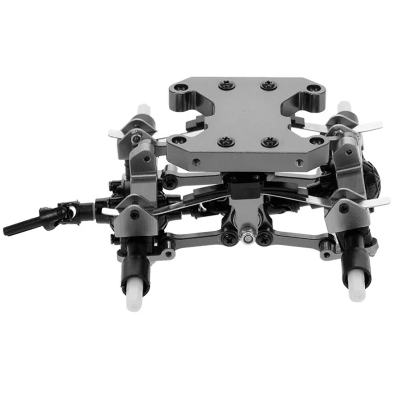 HEIßER Metall Balance Chassis Board Wippe Kit für WPL B16 B36 1/16 RC Auto Upgrade Teile Geändert Zubehör, schwarz