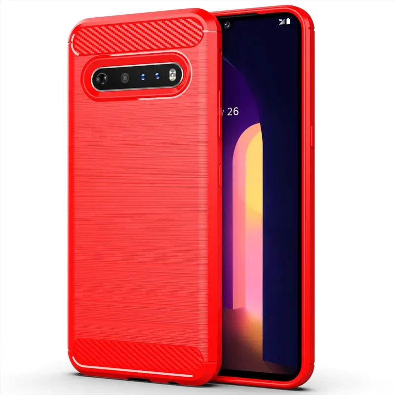 Shockproof Bumper TPU Business Fiber Soft Case For Cover LG V60 V50 V40 V50S ThinQ LG Q92 70 60 61 51 K62 Plus K71 K61 K52 4 5G