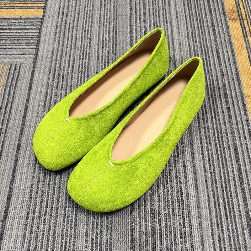 Modische Damen-Ballerinas, flache Schuhe, lässige, flache Damenschuhe, runde Zehen, weiche Damenschuhe. – Detail 6