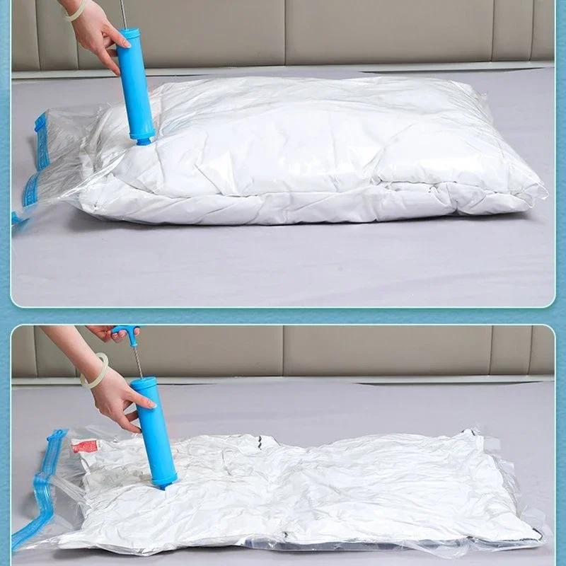 Vacuum Bag Manual Air Pump Suction Air Extractor Compressed Space Saving Clothes Storage Tool Vacuum Seal Storage Bag Supplies image 5