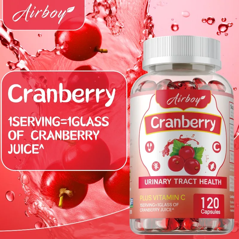 Cranberry Capsules - Regulates Intestinal Flora, Antioxidant,Reduce Urinary Frequency, Promotes Urinary Tract and Bladder Health