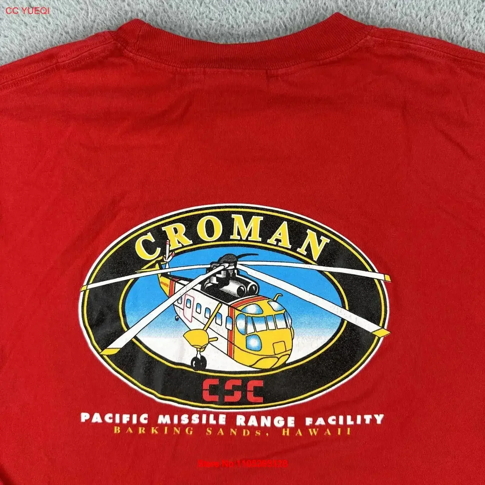 Vintage Port Company 90s XL Pocket T Shirt Croman Pacific Missile Range Hawaii Washed Casual fashion Slightly graphic vintage