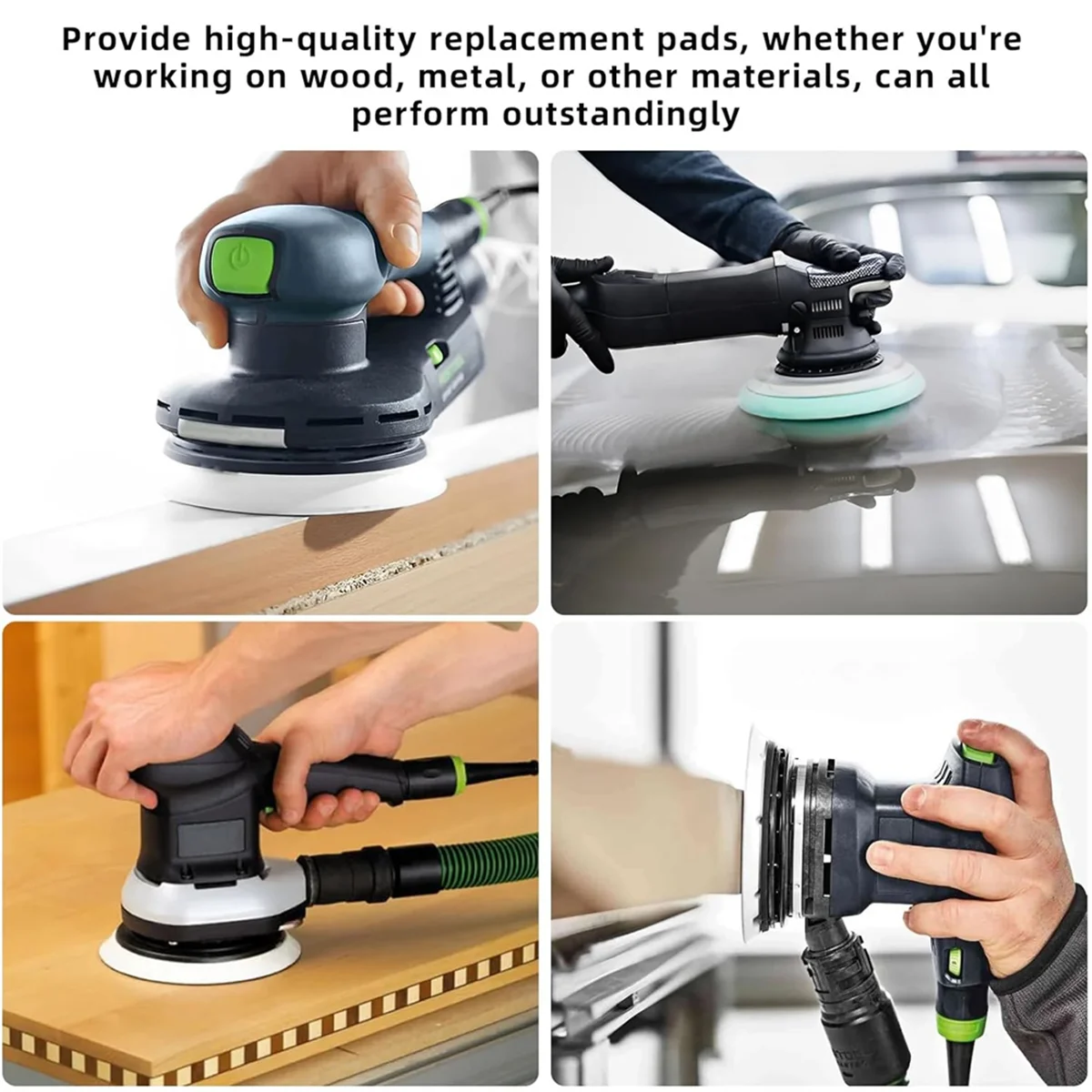 2025+ Soft Sanding Pad + Hard Sanding Pad for RO 150 FEQ Sander, 6 Inch Back-Up Sanding Discs (2-Pack)