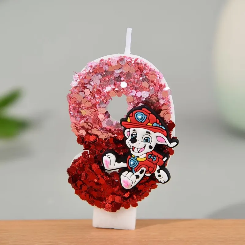 

0-9 Paw Patrol Candle Number Birthday Cake Anniversary Party Baby Shower Candles Scene Decoration Party Supplies