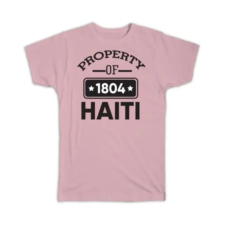 Property Of Haiti 1804 Haitian Independence Pride Quote Wall T shirt