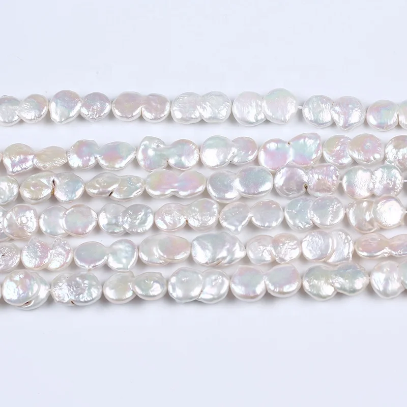 13X23mm Peanut Shape White Pearl Beads Strand Freshwater Baroque Gourd Bead Shape Pearls