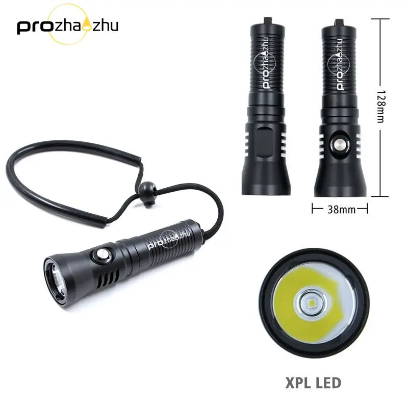 Imagem -04 - Waterproof Spotlight Mergulho Pequena Lanterna de Mergulho 1200 Lumen Ip68 21700