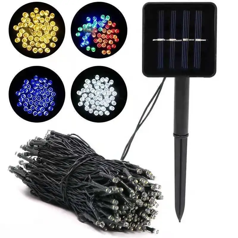 12M LED Solar 100 LED Christmas Lights Outdoor Waterproof For Party Fairy Garden Xmas Tree Decoration Solar Lights