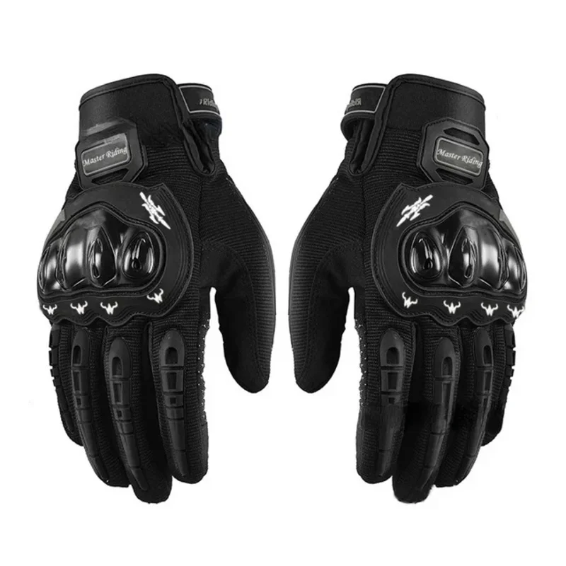 Guante de motocicleta con pantalla táctil transpirable con dedo completo, guantes de protección para deportes al aire libre, guantes de ciclismo