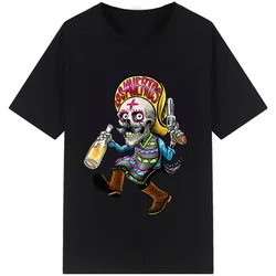 Men Day of The Dead Posada T Shirts Mexican Folk Art Sugar Skull  Clothing Short Sleeve Round Neck Tees Casual Streetwear Tops