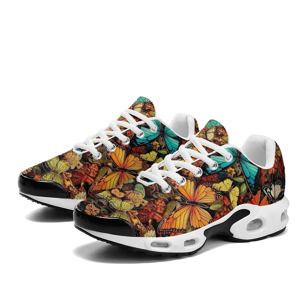 

Красочные кроссовки с принтом в виде бабочек, повседневная обувь с воздушной подушкой, дышащий верх из сетки, спортивная обувь для мужчин и женщин.