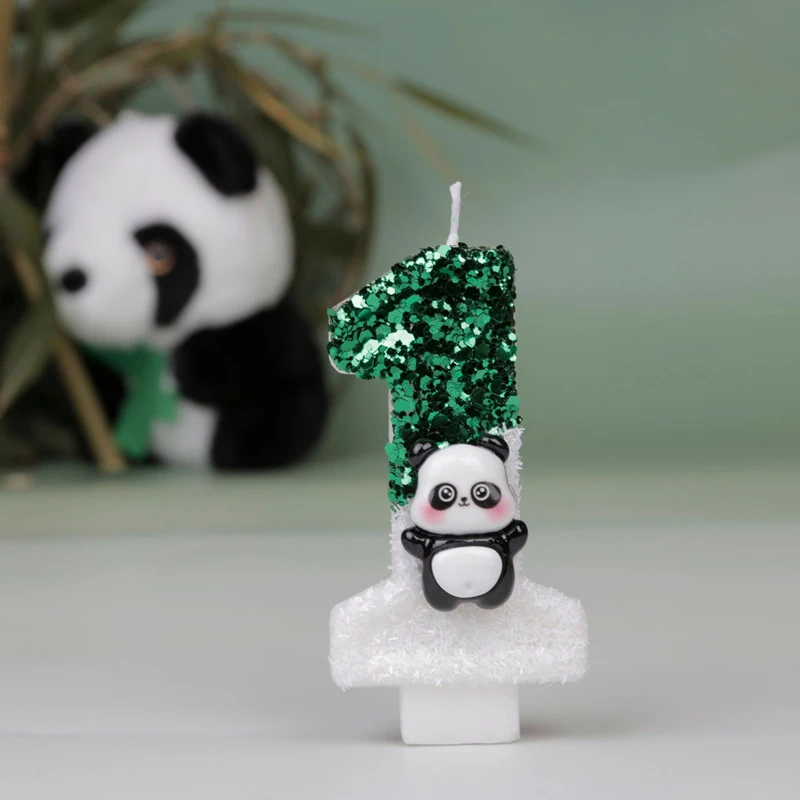 1PC Creative Digital Candles Cute Panda Birthday Cake Party Candle Party Atmosphere Candle Scene Decoration Supplies