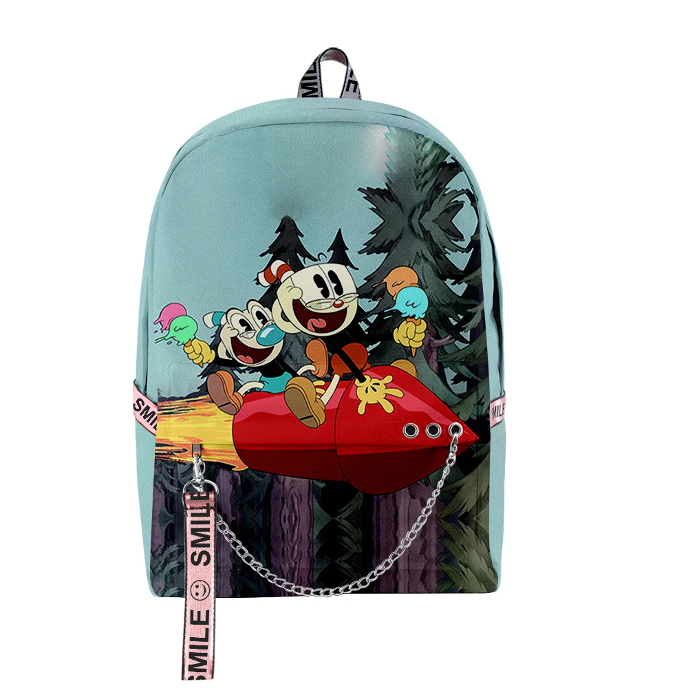 Hip Hop Popular The Cuphead Show 3D Print Student School Bags Unisex Oxford Waterproof Notebook multifunction Travel Backpacks