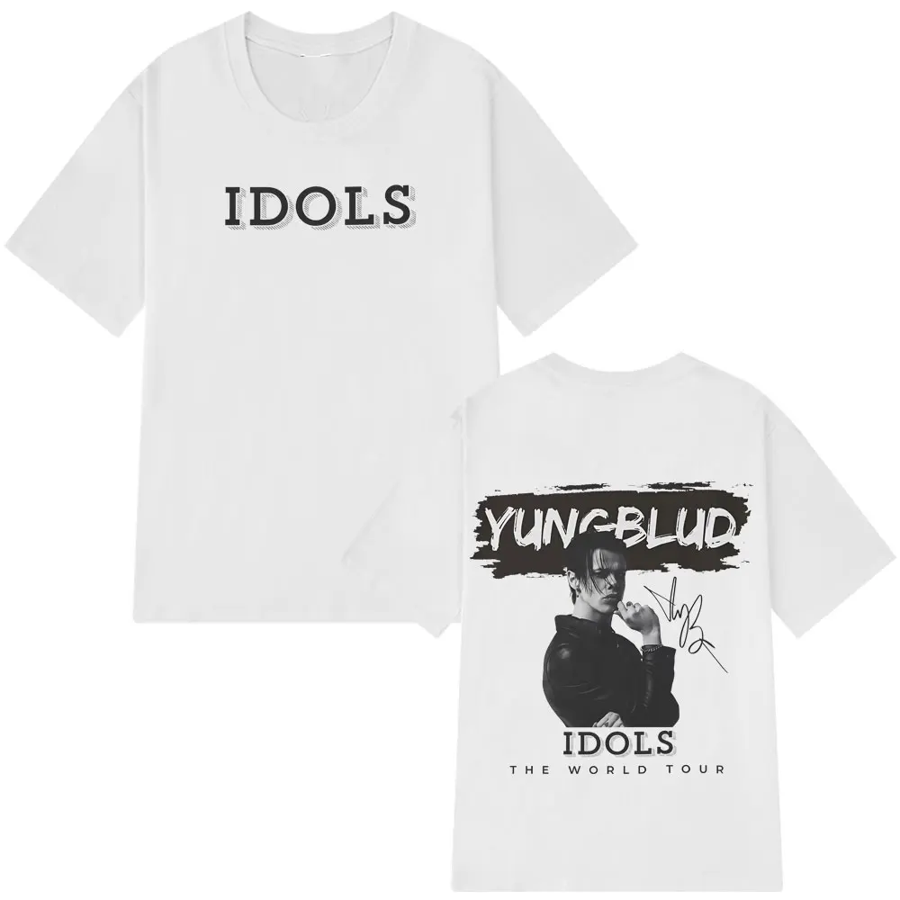 Customization Yungblud 2025 World Tour New Idols Vintage T-Shirt Men Women Punk Rock T Shirts Short-sleeved Cotton Hip-hop Overs