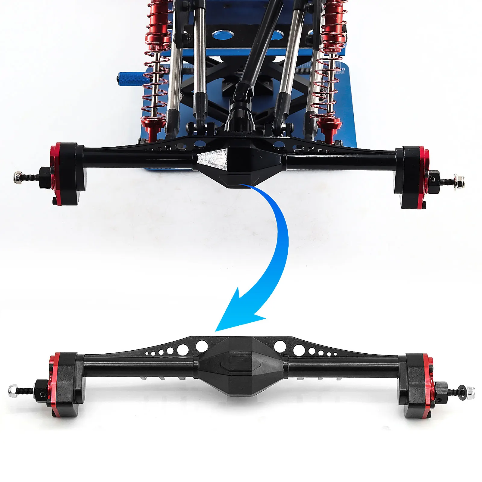 1/10 RC Crawler Upgrade Parts, Direct Fit CNC Aluminum Portal Axle Set for Axial SCX10 III Capra UTB18 SCX10 II Currie F9,