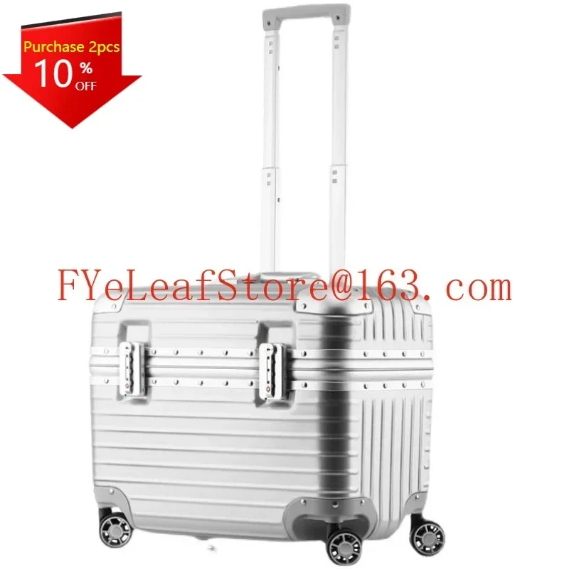 

18 inch aluminum frame captain box, male luggage boarding photography box, female travel universal wheel flip cover trolley box