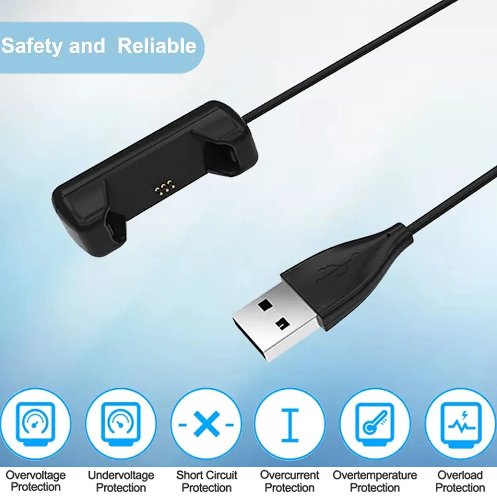 Cable de carga USB de 17cm/31cm para Fitbit Flex 2, adaptador de base de carga, Accesorios inteligentes, Cable de datos de carga con reinicio