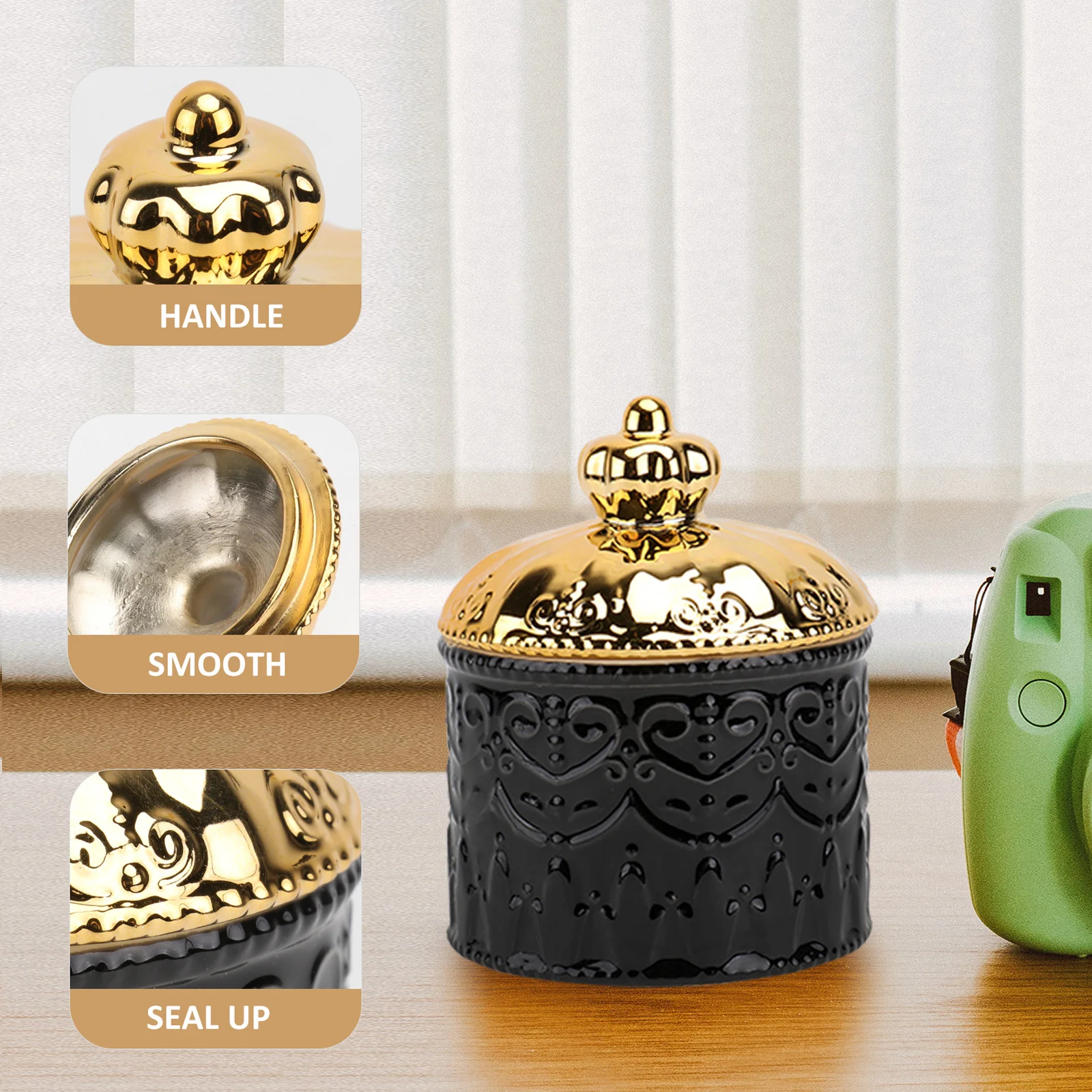 

Ceramic Jewelry Box Delicate Necklace Case Sundry Storage Container Ideal for Candies Biscuits Small Gifts Ceramic Box