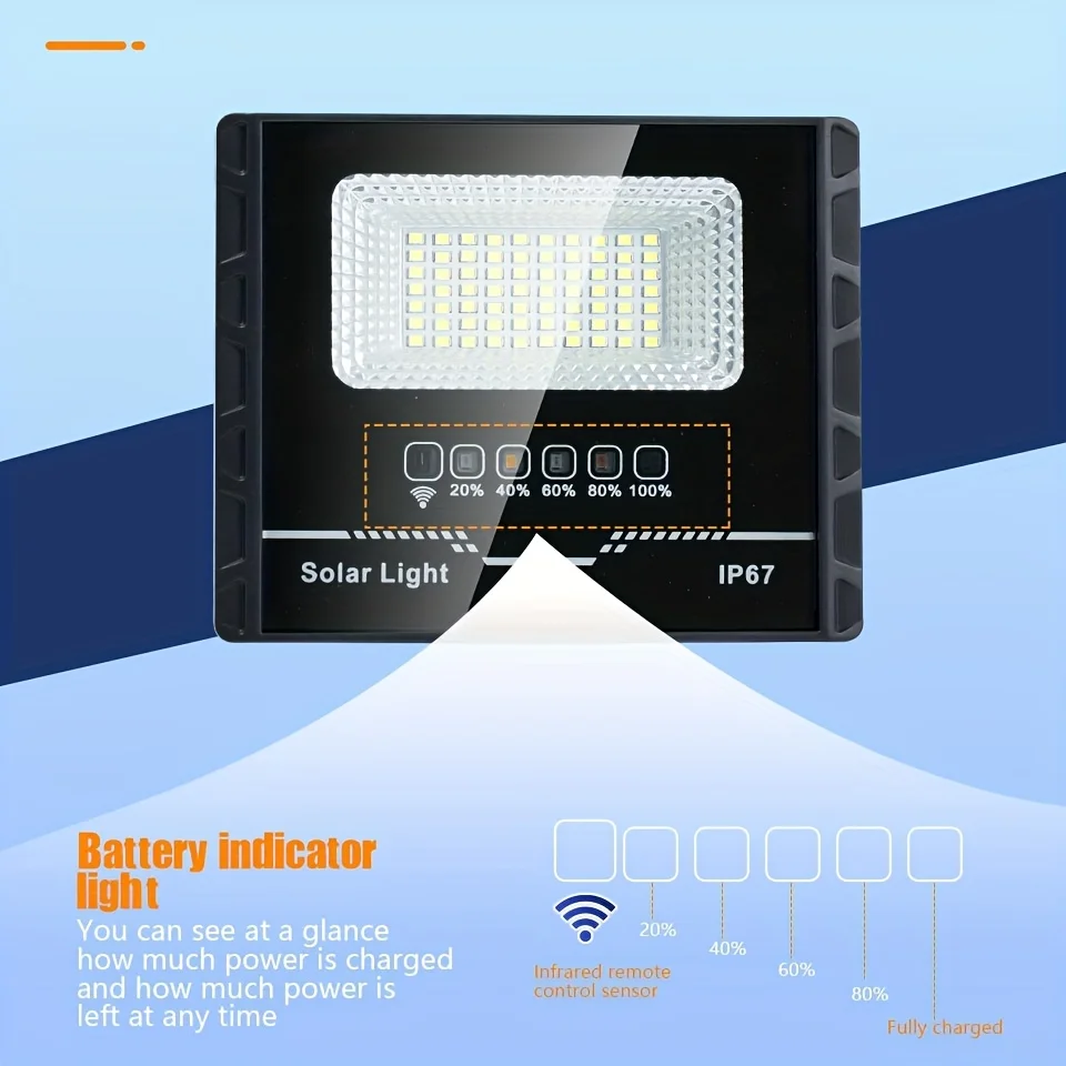 LED Solar Light Remote Control DC5V IP67 Waterproof Solar Charging Automatically Charging 5 Meters Copper Wines  Tempered Glass
